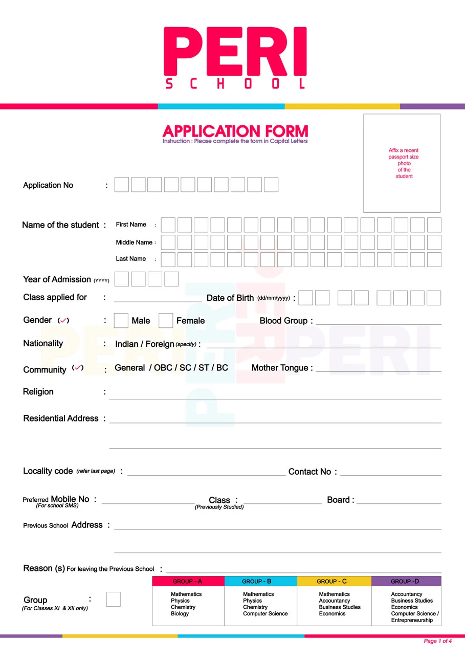 PERI School Application